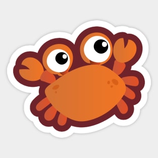 Happy Crab - Digital Vector Illustration Sticker